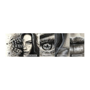 Amostra de papel de parede Premium Sand - Beleza selvagem - Mulher, Penas de pássaros, Gráficos - 100x30 cm