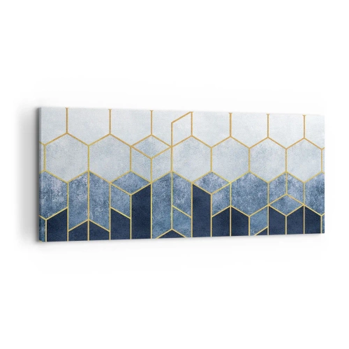 Quadro em tela - Composição em ritmo sincopado - 120x50 cm