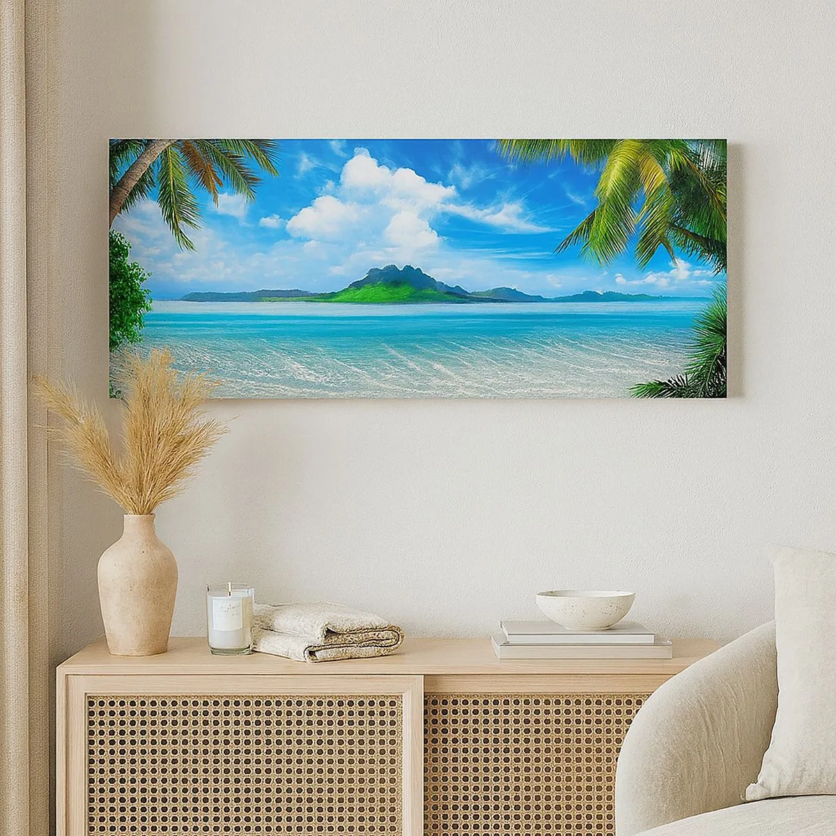 Quadro em tela - Composição: espaço dançante - 100x40 cm