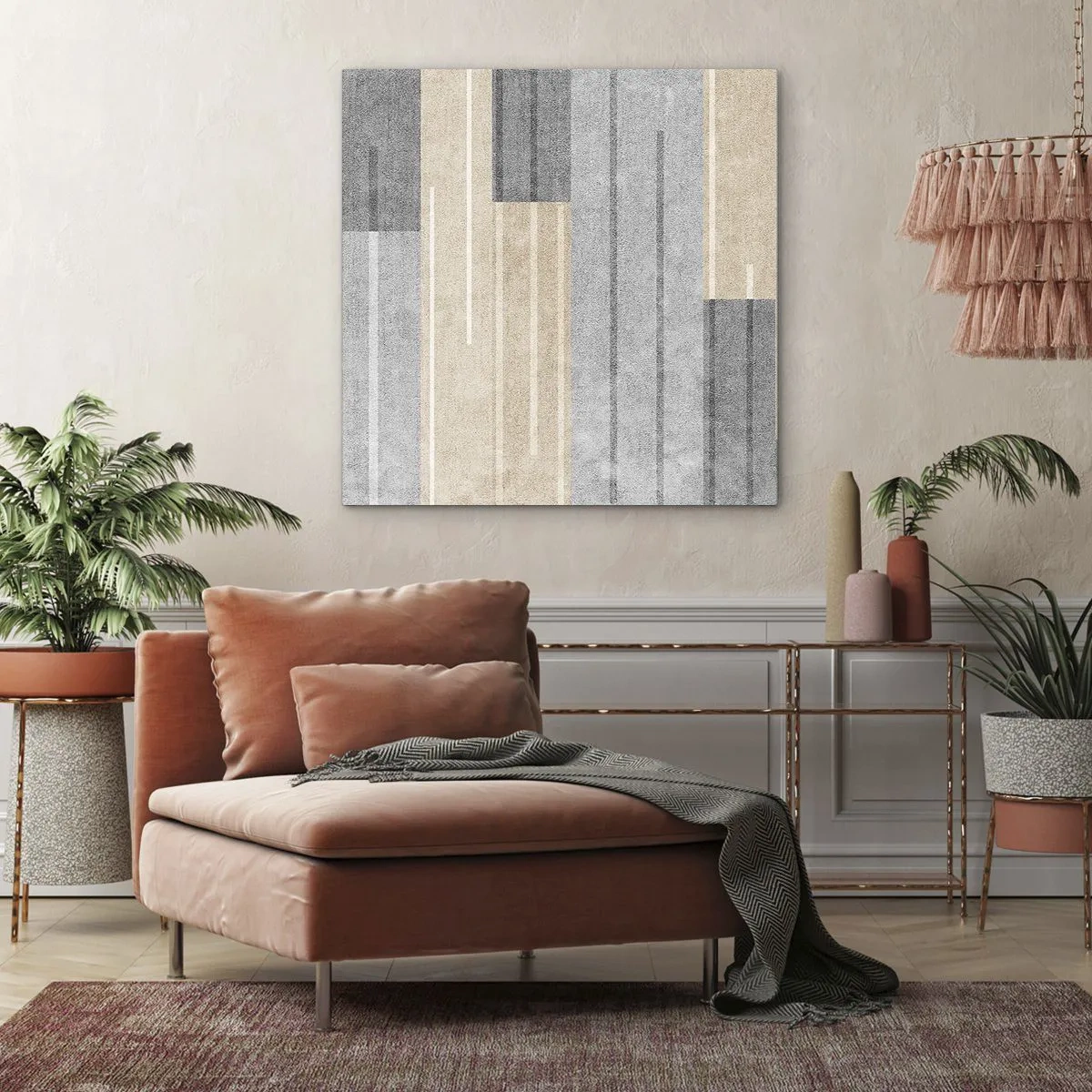Quadro em tela - Composição: mantenha vertical - 40x40 cm