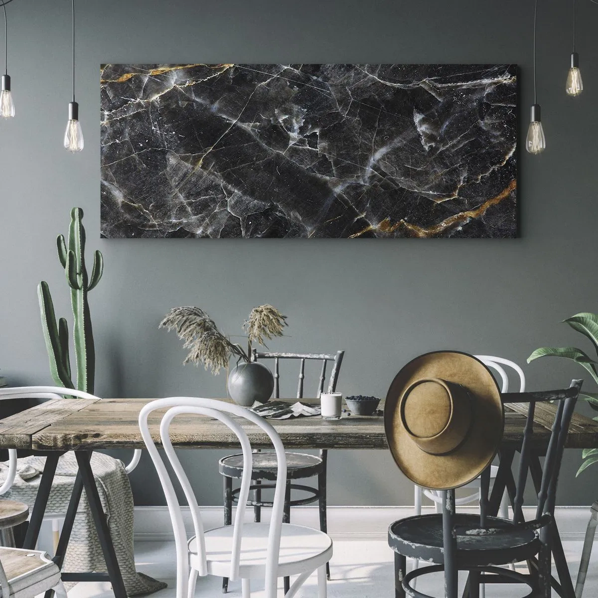 Quadro em tela - A vida interior da pedra - 140x50 cm