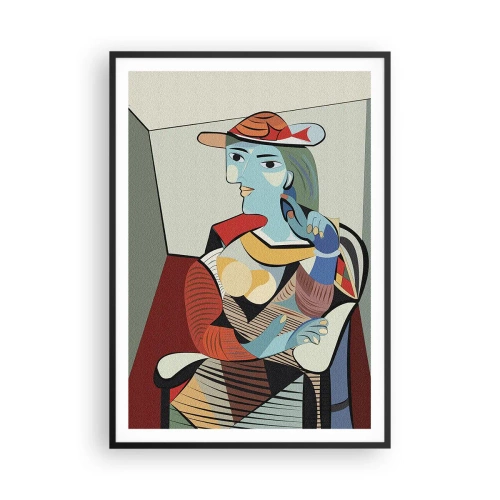 Pôster com moldura preta - Pelos olhos de Picasso - 70x100 cm