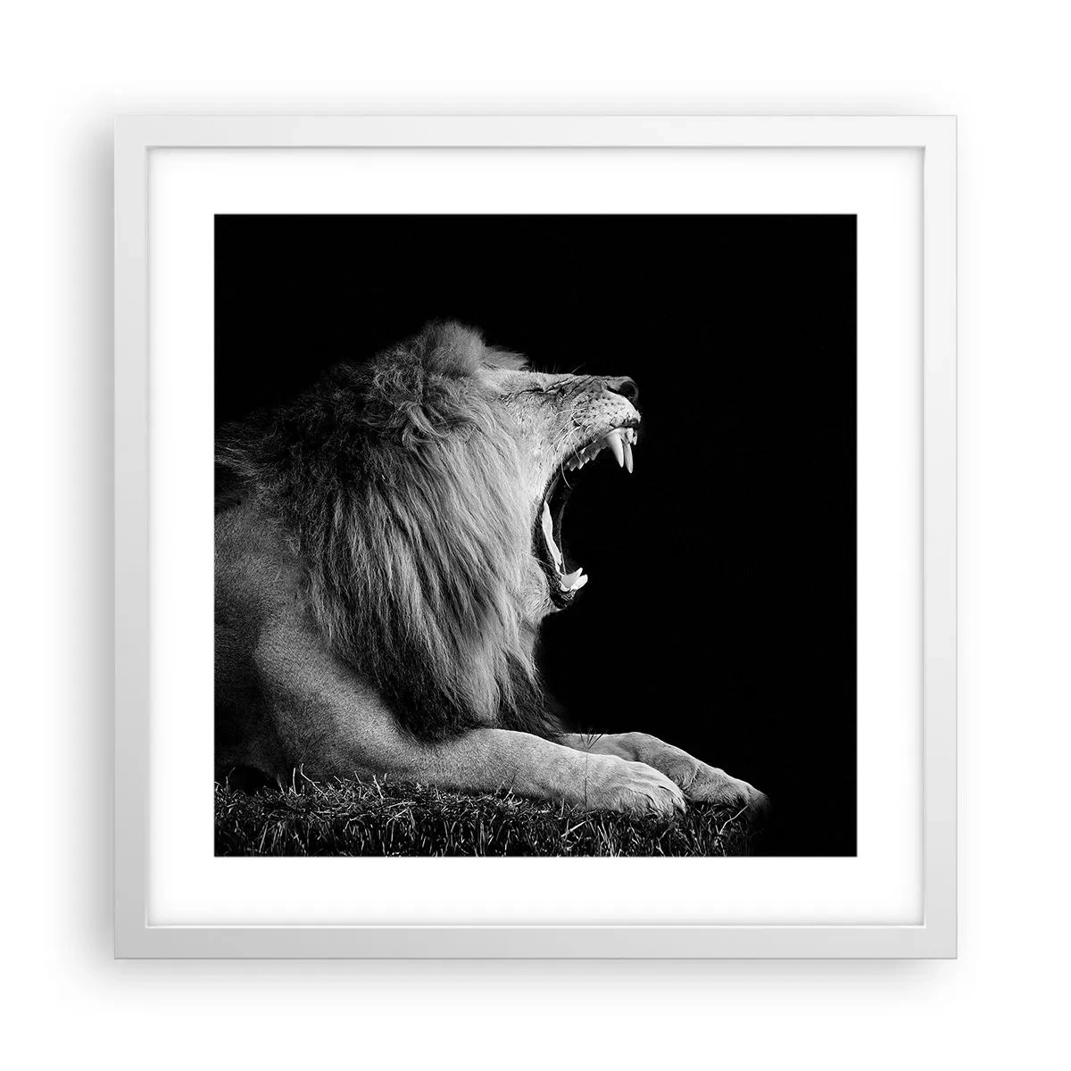 Pôster em moldura branca - Sem dúvida alguma - 40x40 cm