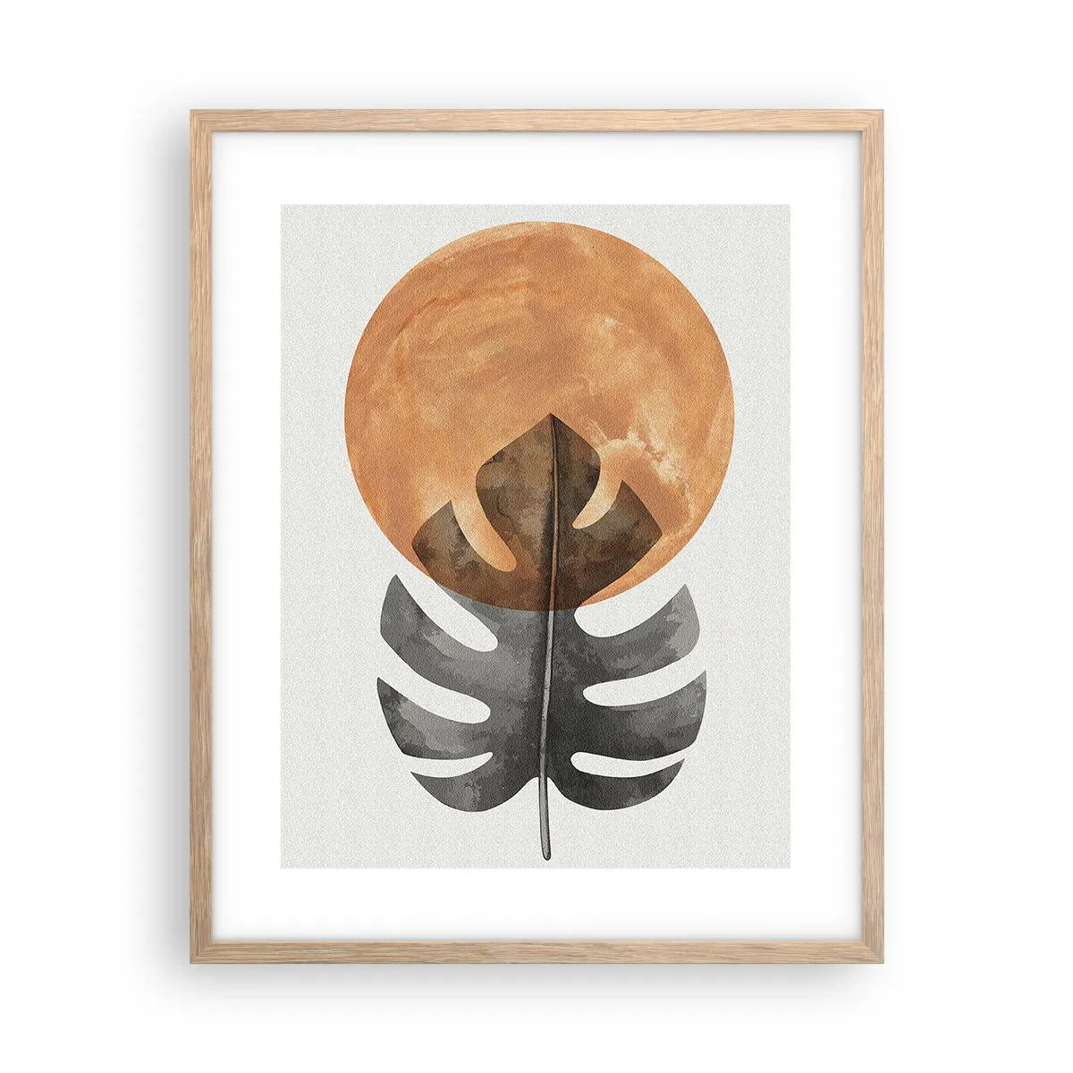 Pôster com moldura de carvalho claro - Sempre o sol - 40x50 cm