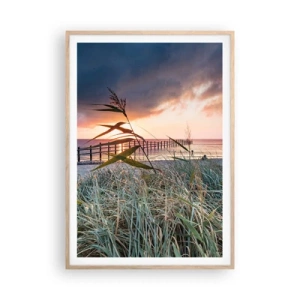 Pôster com moldura de carvalho claro - O vento não leva - 70x100 cm