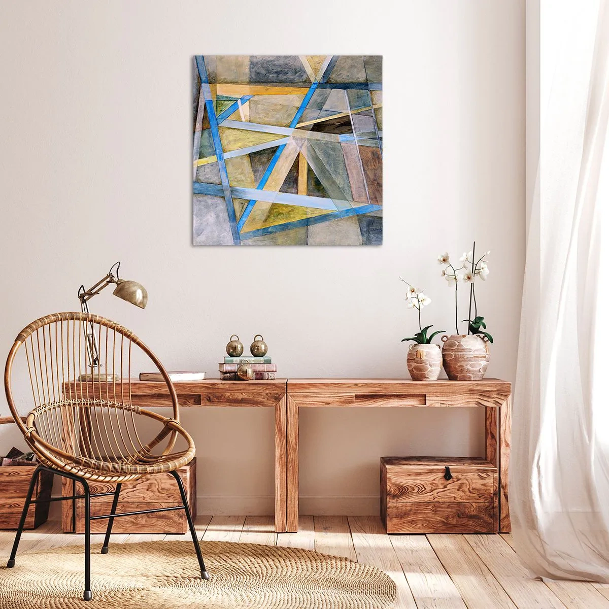 Quadro em tela - Em linha reta ou na diagonal? - 30x30 cm