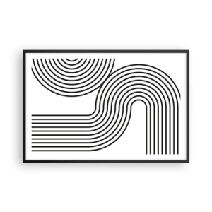 Pôster com moldura preta - Na curva - 91x61 cm