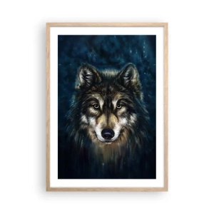 Pôster com moldura de carvalho claro - Alfa? E ómega - 50x70 cm