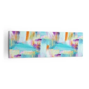 Quadro em tela - Uma alegre coposição de camadas - 160x50 cm