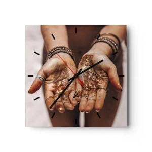 Relógio de parede - Relógio em vidro - Um presente para si - 30x30 cm