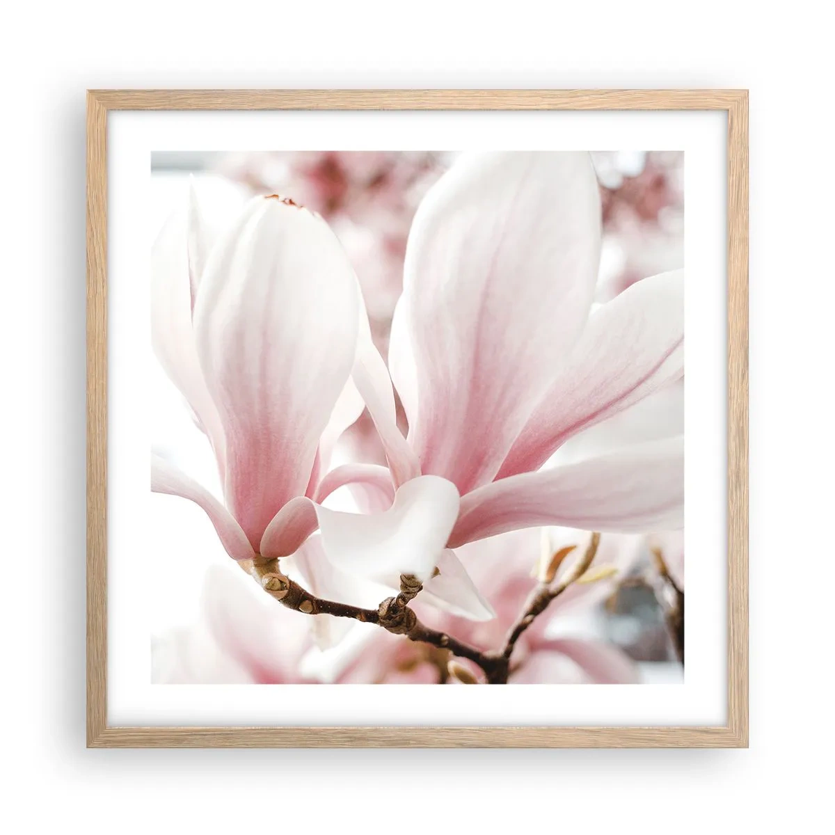 Pôster com moldura de carvalho claro - Sensibilidade infinita - 50x50 cm