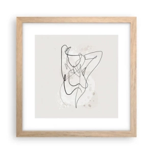 Pôster com moldura de carvalho claro - A arte da sedução - 30x30 cm