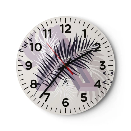 Relógio de parede - Relógio em vidro - A sombra de uma sombra - 30x30 cm
