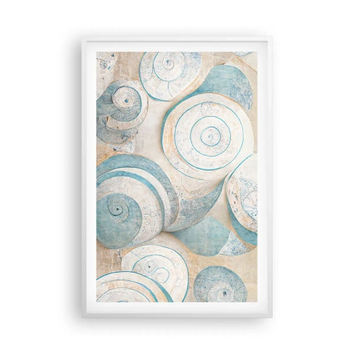 Pôster em moldura branca - O que há dentro da casca? - 61x91 cm