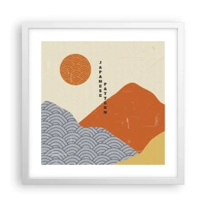 Pôster em moldura branca - No espírito japonês - 40x40 cm