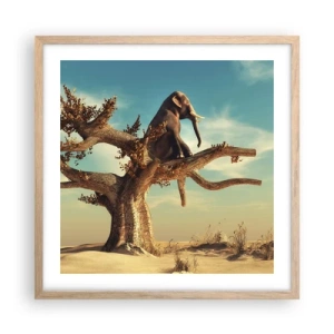 Pôster com moldura de carvalho claro - Um novo ponto de vista - 50x50 cm