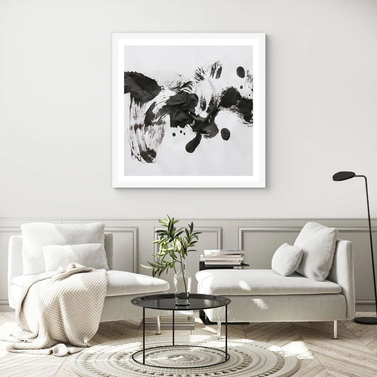 Pôster em moldura branca - Existe um método para a loucura? - 50x50 cm