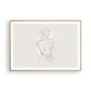 Pôster com moldura de carvalho claro - Como um instrumento sensível - 100x70 cm