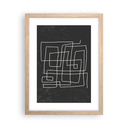 Pôster com moldura de carvalho claro - Não é tão simples - 30x40 cm