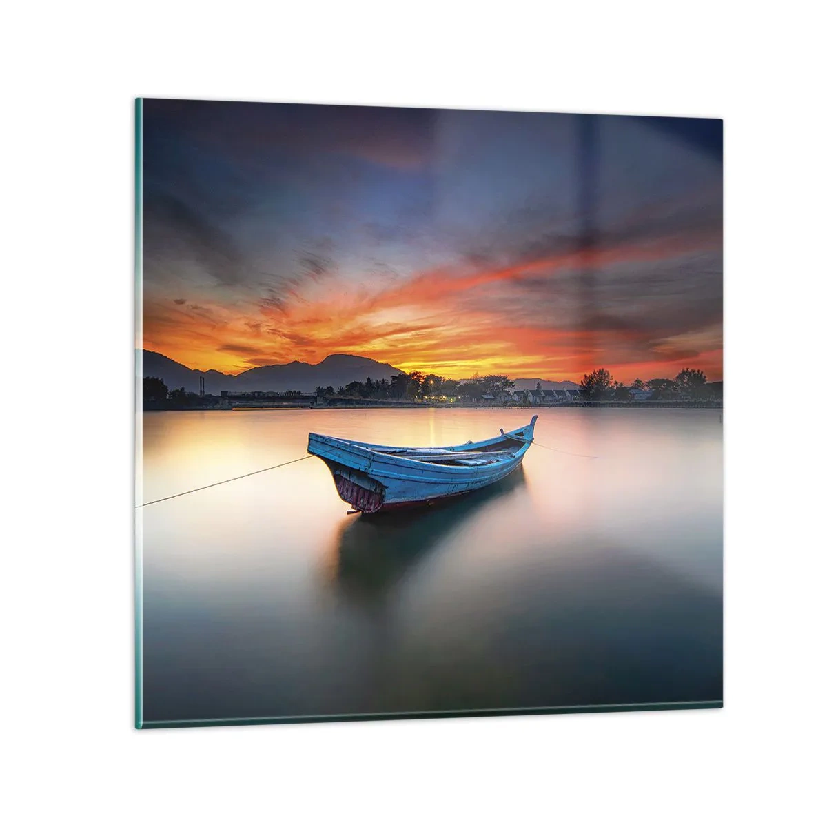 Quadro em vidro - Uma boa noite se aproxima - 30x30 cm