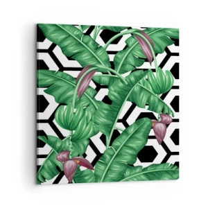 Quadro em tela - Composição simétrica por natureza - 60x60 cm