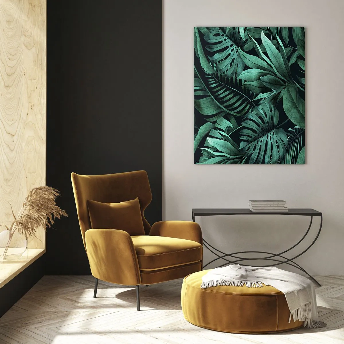 Quadro em vidro - A profundidade da vegetação tropical - 70x100 cm