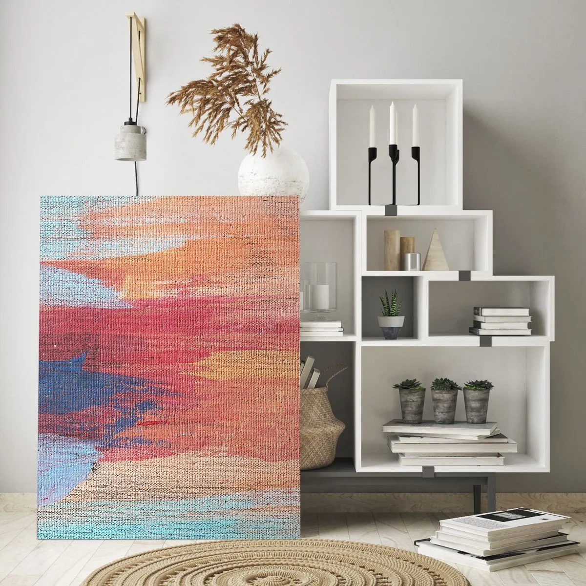 Quadro em vidro - Flutuar pelo arco-íris - 80x120 cm