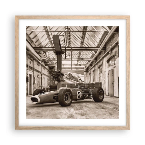 Pôster com moldura de carvalho claro - O descanso do vencedor - 50x50 cm