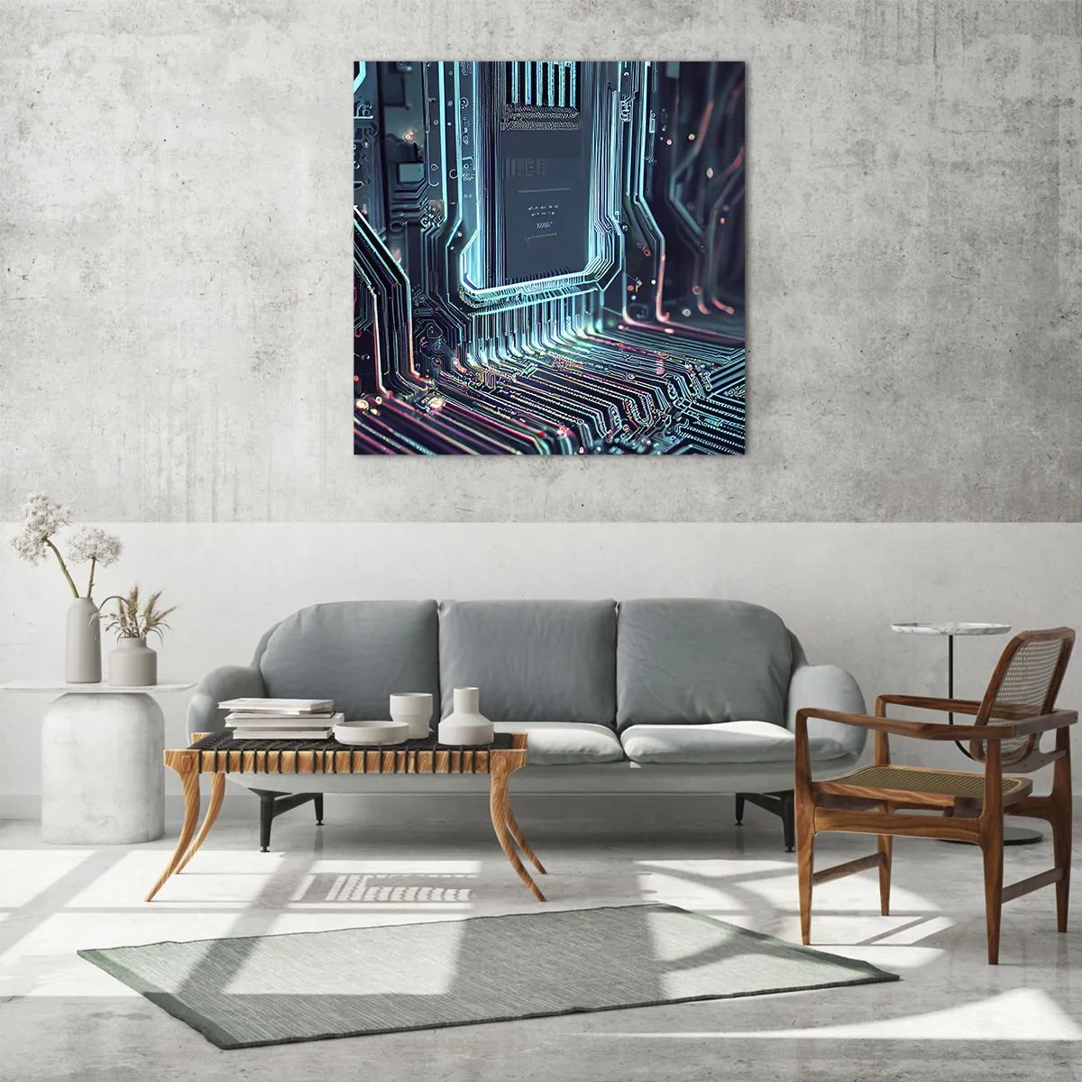 Quadro em vidro - Só estou a pensar... - 30x30 cm