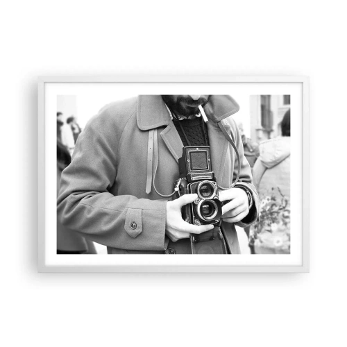 Pôster em moldura branca - Estilo retro - 70x50 cm