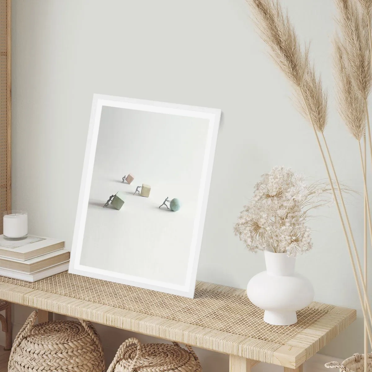 Pôster em moldura branca - É a vida - 50x70 cm