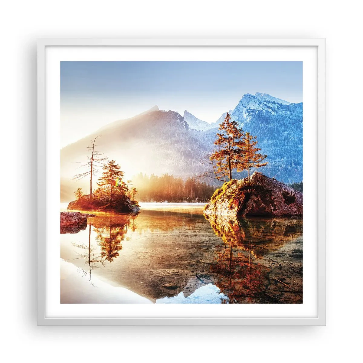 Pôster em moldura branca - A natureza sob uma nova luz - 60x60 cm