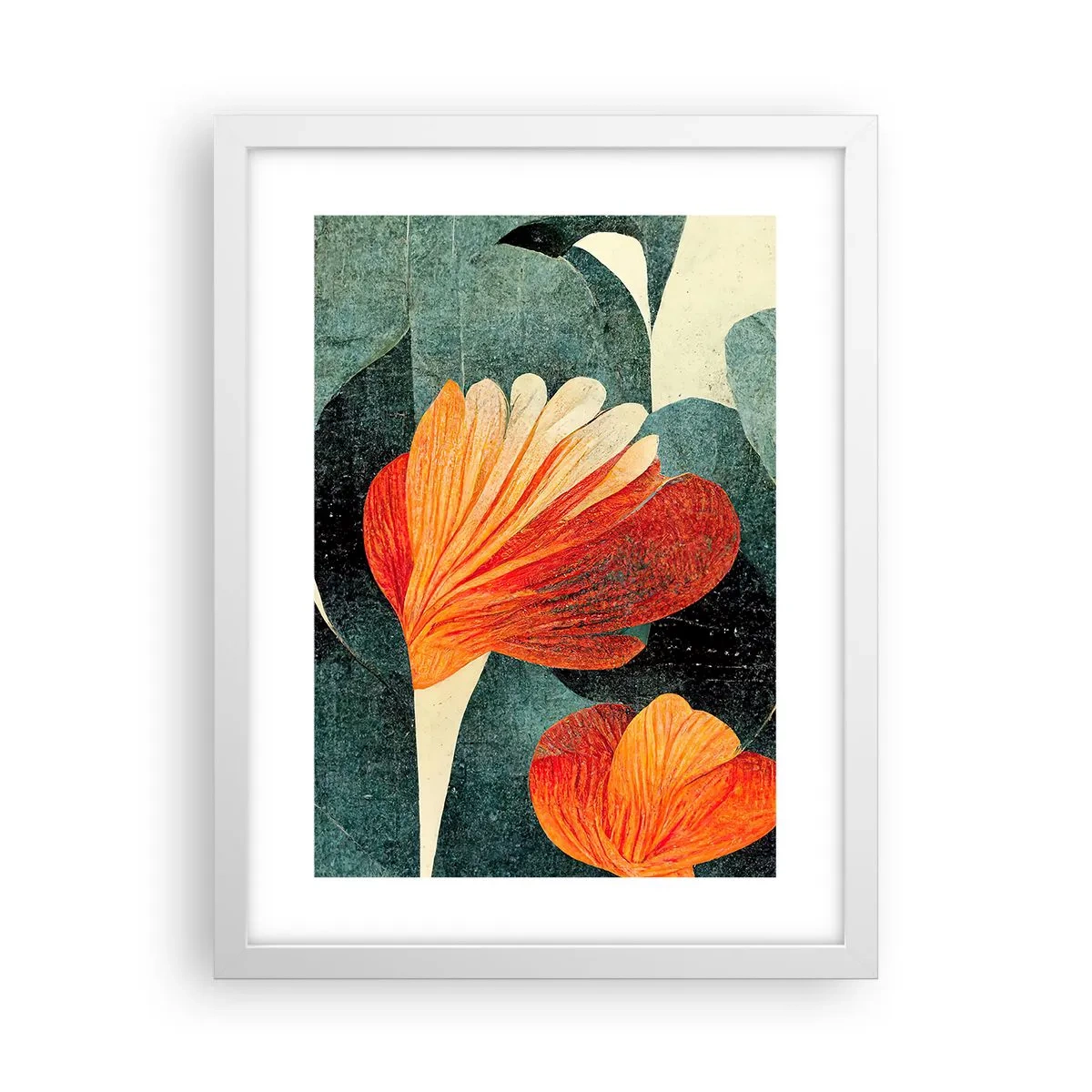 Pôster em moldura branca - O calor dos trópicos e o frescor da vegetação - 30x40 cm