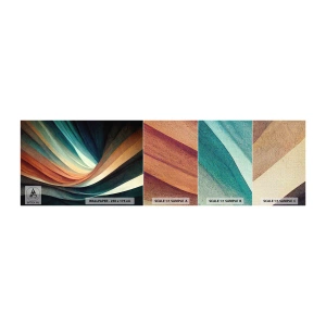 Amostra de papel de parede Premium Canvas - Tecido de cores - Pedaço, Abstração, Linhas - 100x30 cm