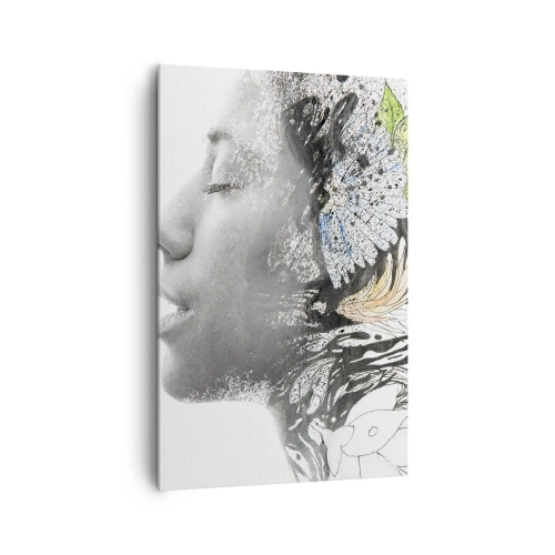 Quadro em tela - Imersa na natureza - 80x120 cm