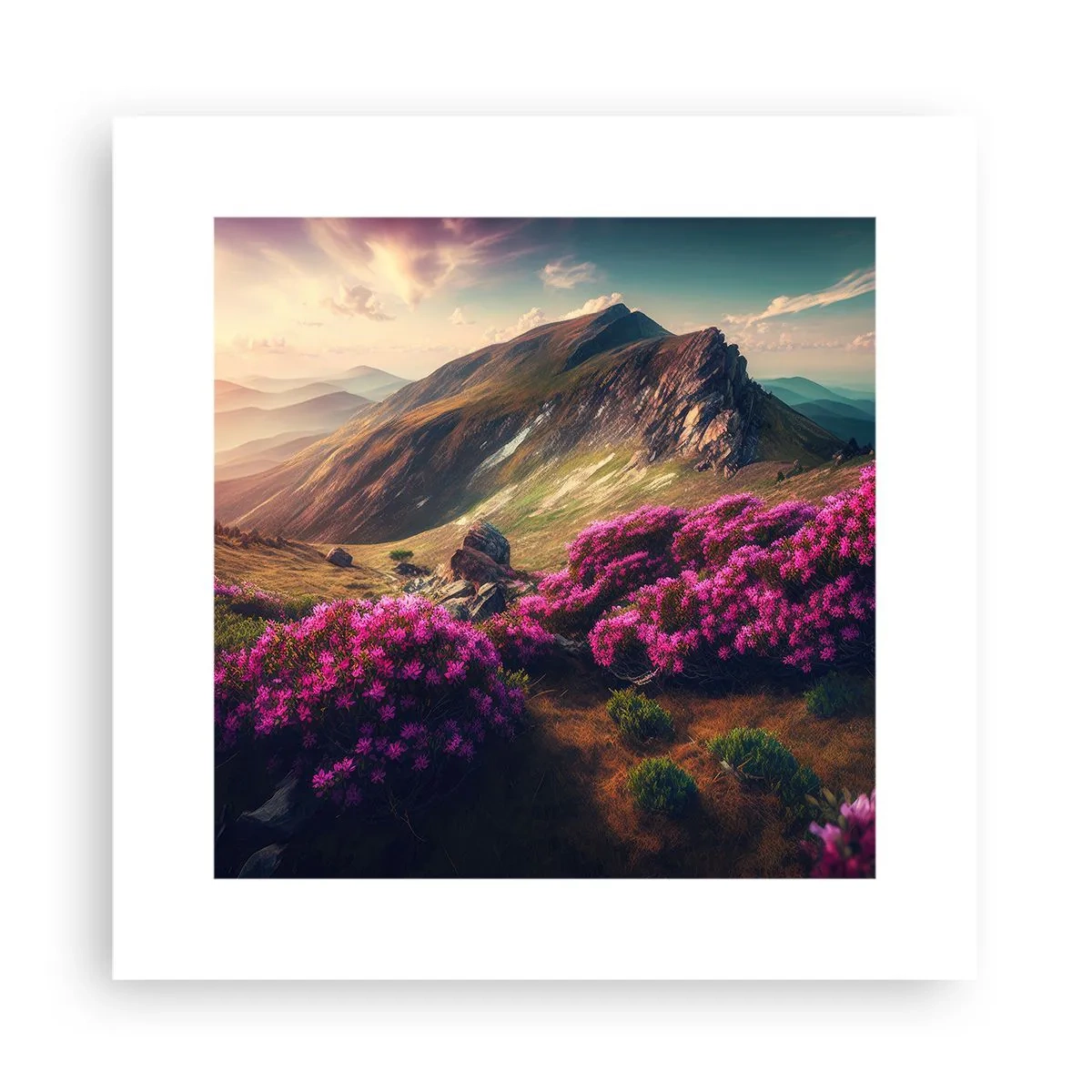 Pôster - Verão nas montanhas - 30x30 cm