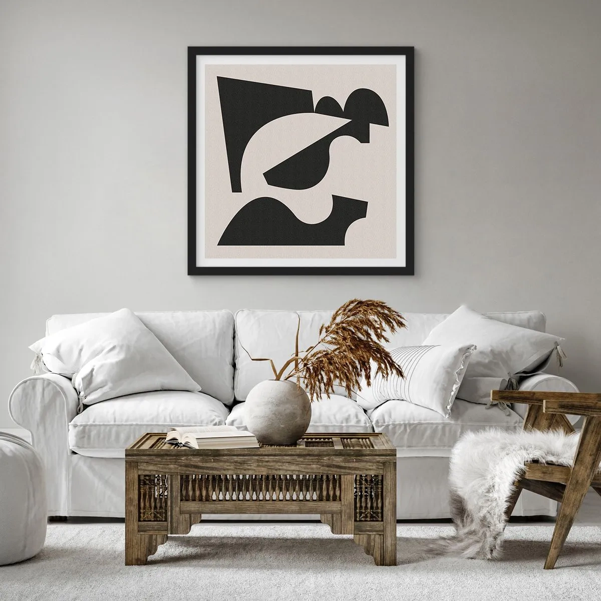 Pôster com moldura preta - Para automontagem - 40x40 cm