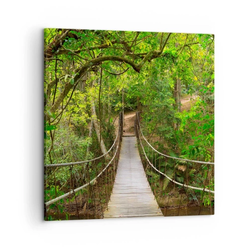 Quadro em tela - Porque há uma videira a crescer no jardim - 50x50 cm