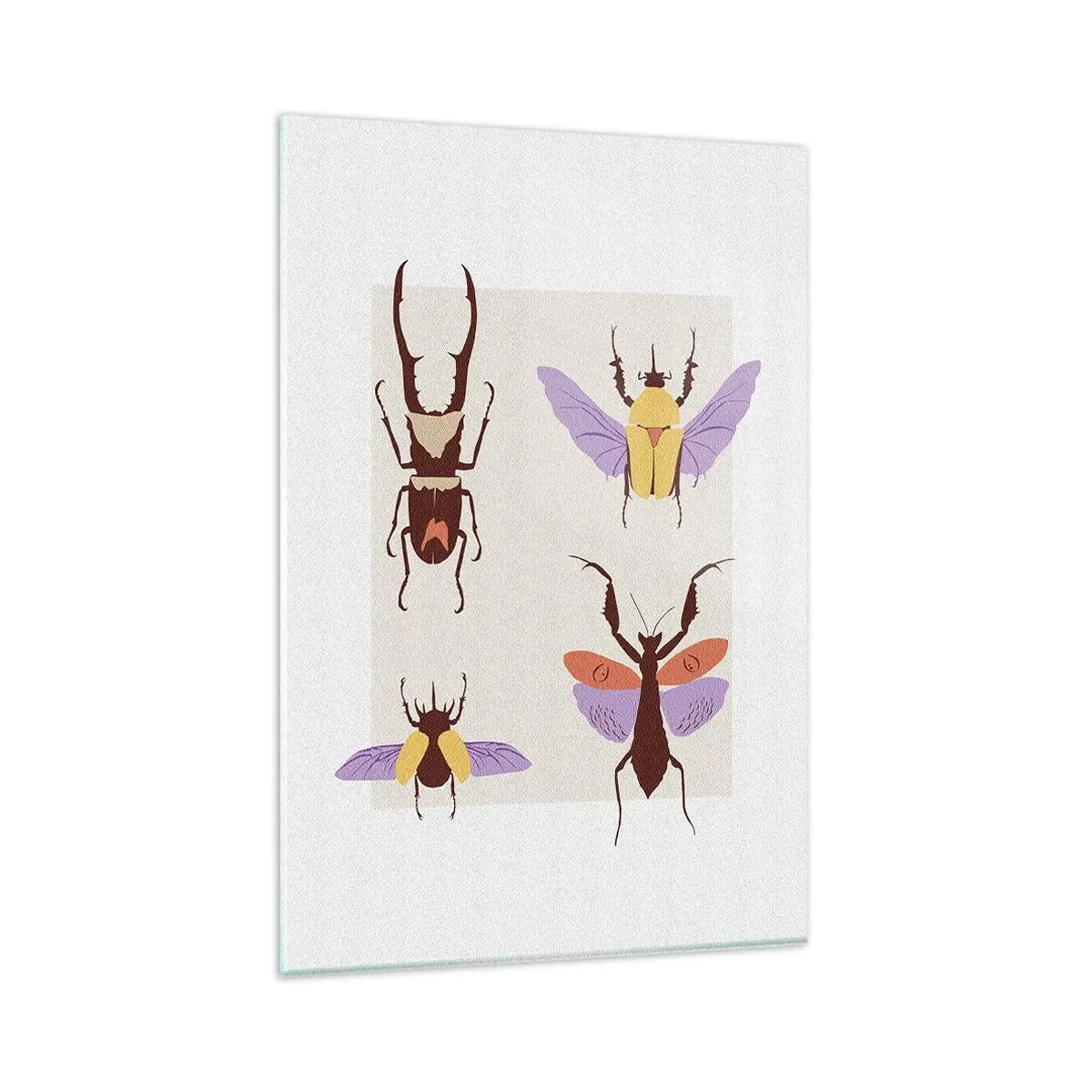 Quadro em vidro - Mundo dos insetos - 80x120 cm