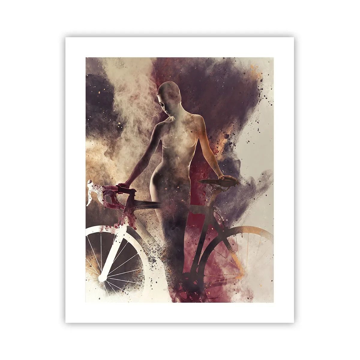 Pôster - Uma alma de bicicleta em formas de mármore - 40x50 cm