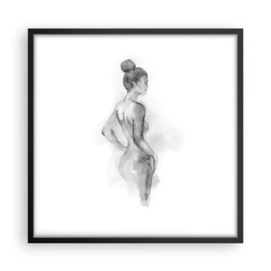 Pôster com moldura preta - Linda como uma pintura - 50x50 cm
