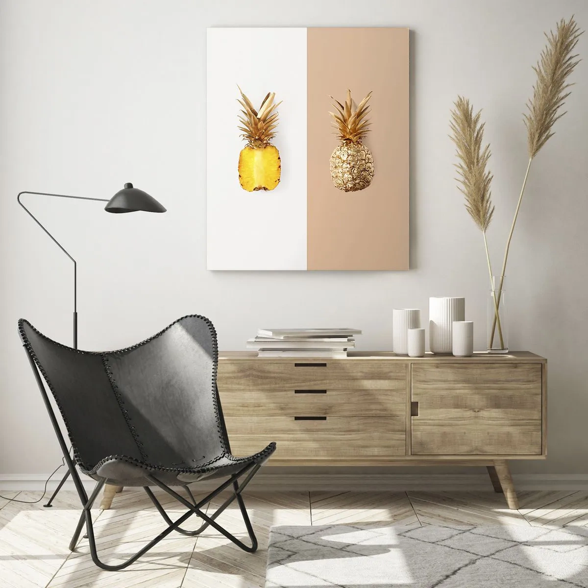 Quadro em vidro - Ananás para nós - 50x70 cm