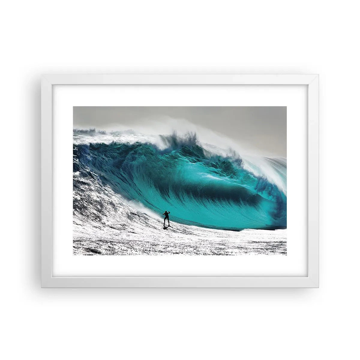 Pôster em moldura branca - Desafio aceite - 40x30 cm