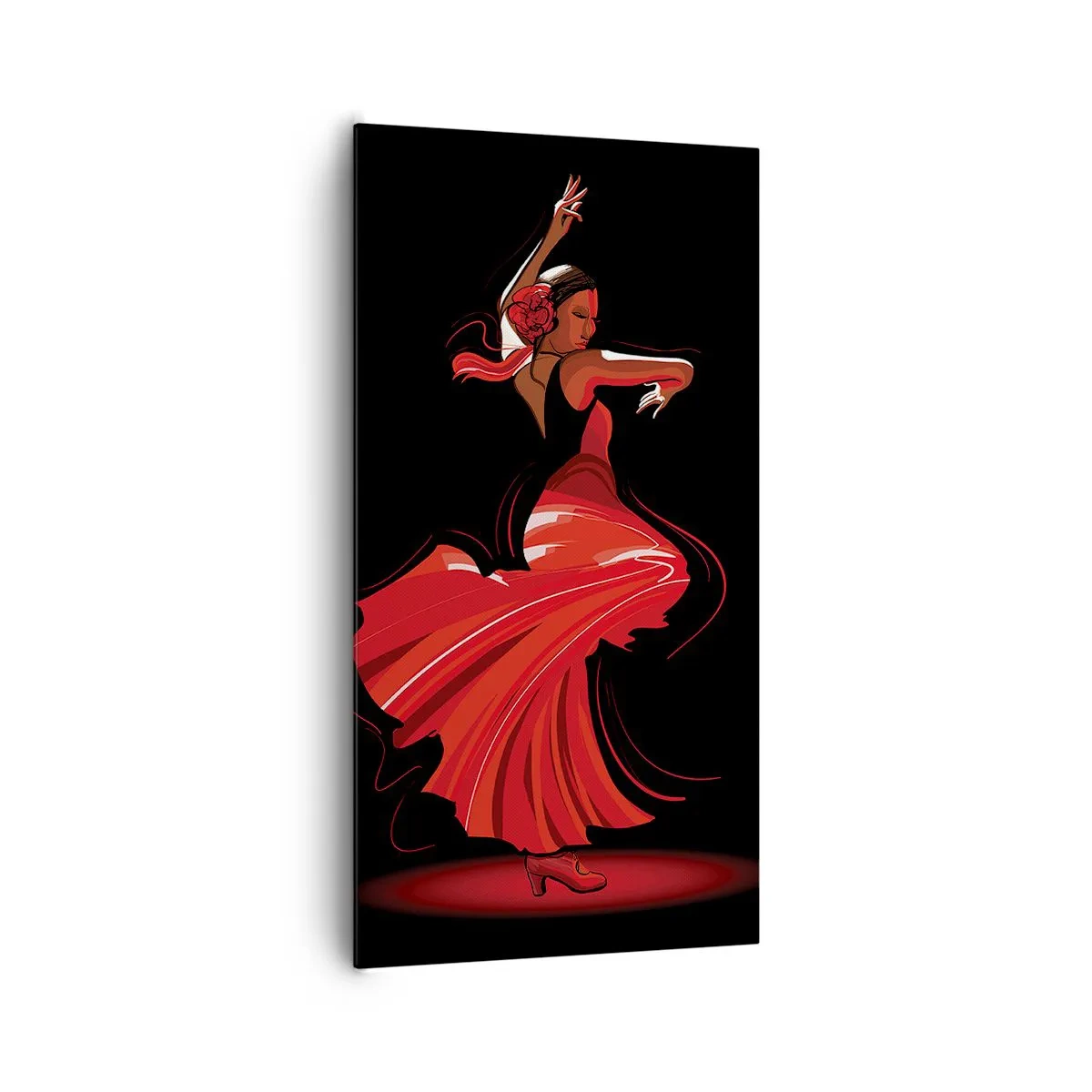 Quadro em tela - O espírito ardente do flamenco - 65x120 cm