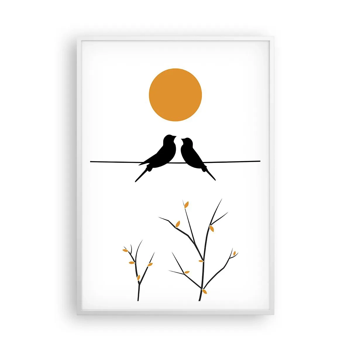 Pôster em moldura branca - A noite dos rouxinóis - 70x100 cm