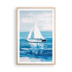 Pôster com moldura de carvalho claro - Com um amigo ao meu lado - 61x91 cm