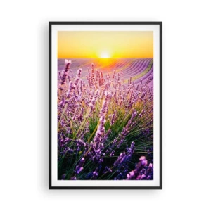 Pôster com moldura preta - Prado perfumado - 61x91 cm
