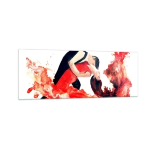 Quadro em vidro - Tango - uma onda sensual - 140x50 cm