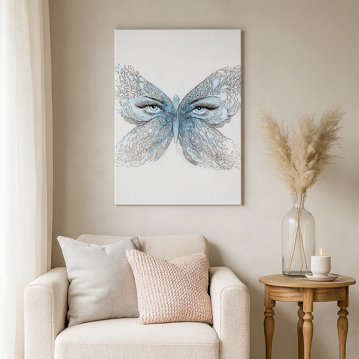 Quadro em tela - Borboleta eros - 50x70 cm
