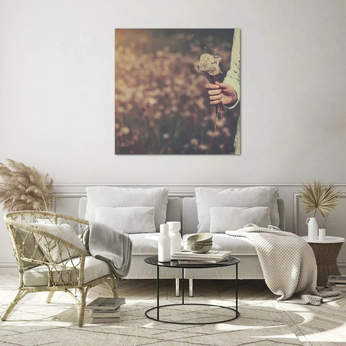 Quadro em vidro - Fique com isto, por favor - 40x40 cm